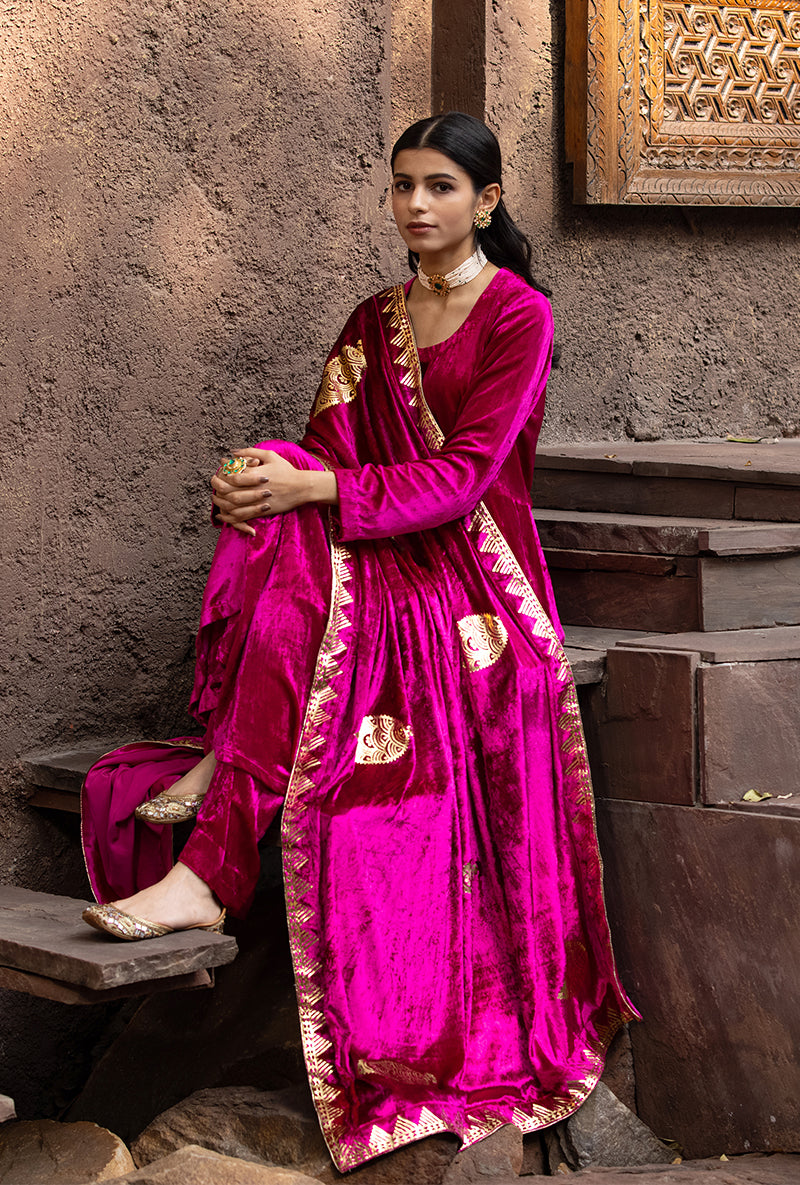 Rani Ruhaani Anarkali Kurta Set