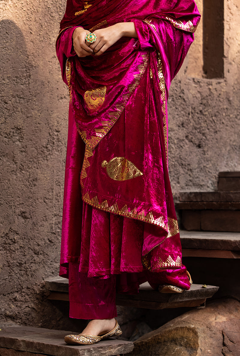Rani Ruhaani Anarkali Kurta Set