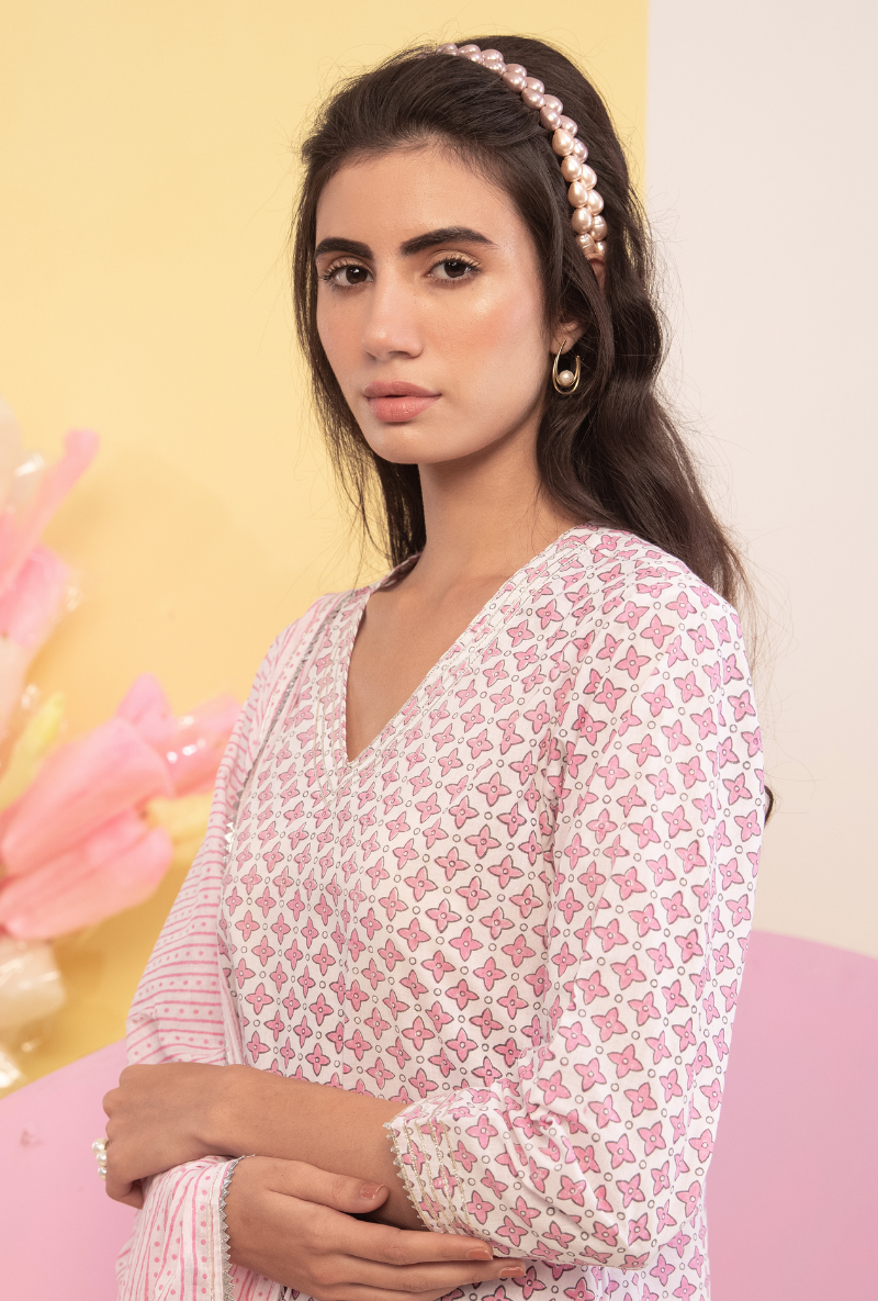Pink Cotton Candy Gharara Set