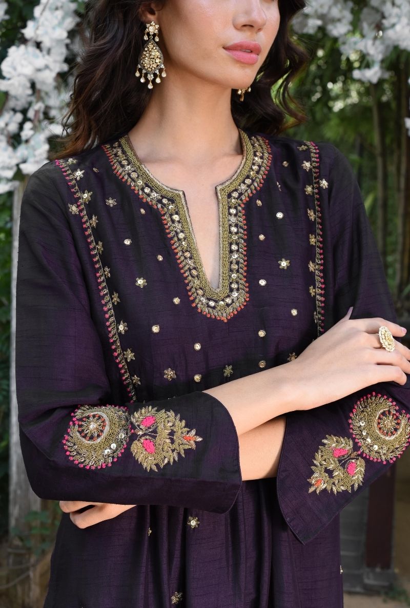 Purple Heer Sitara Set