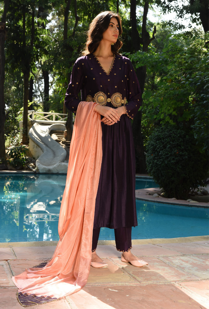 Purple Mandala Kurta Set