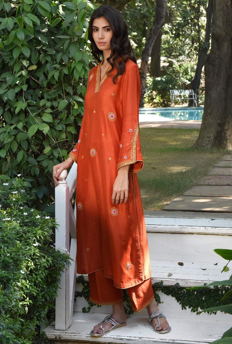 Orange Single Mandala Butti Set