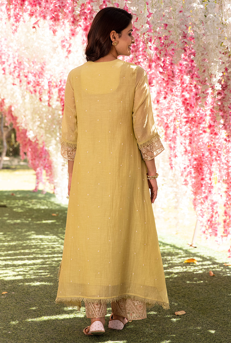 Mint Green Thread Jaal Square Neck Aafreen Kurta Set
