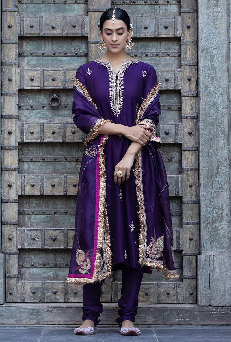 Purple Jhoomar Zara Kurta Set