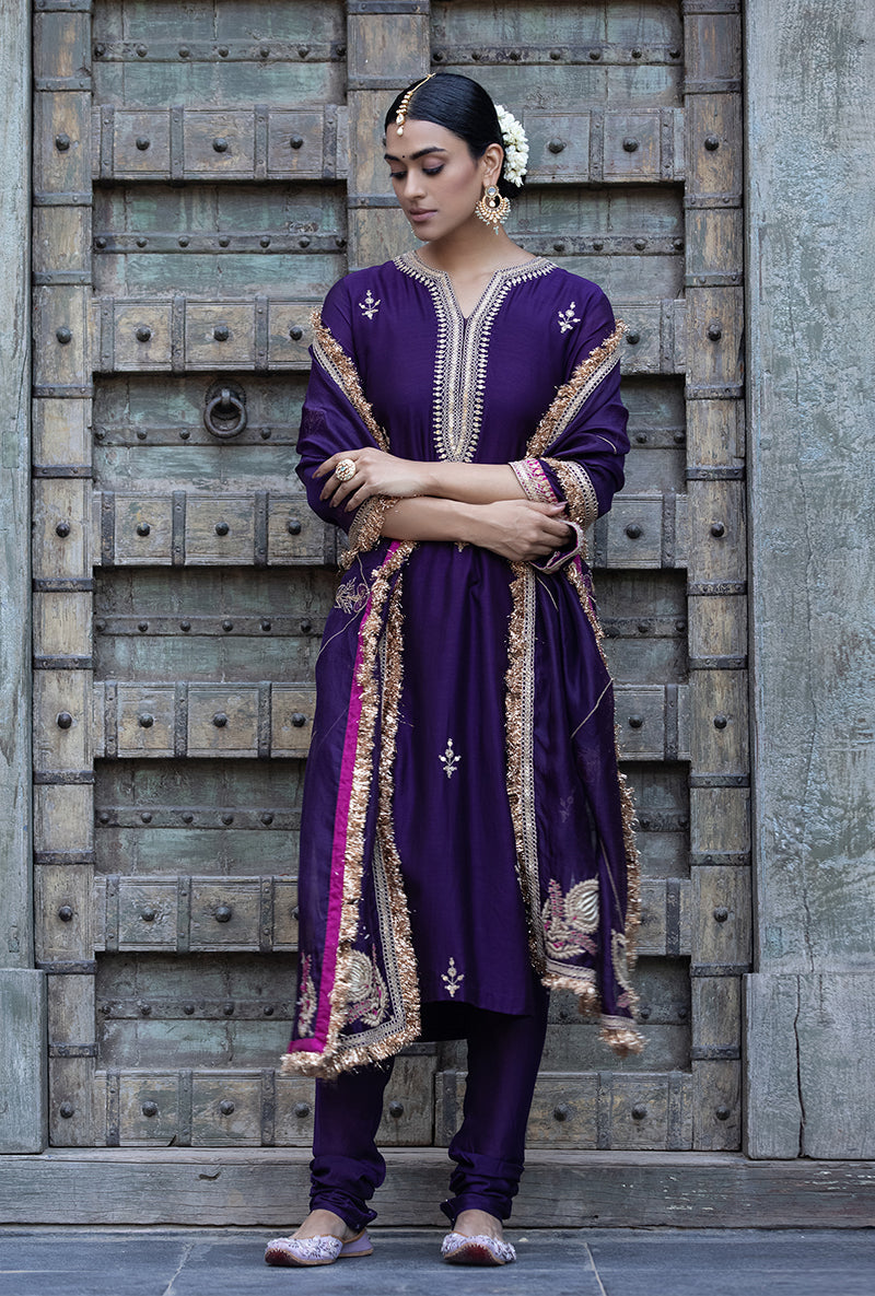 Purple Jhoomar Zara Kurta Set