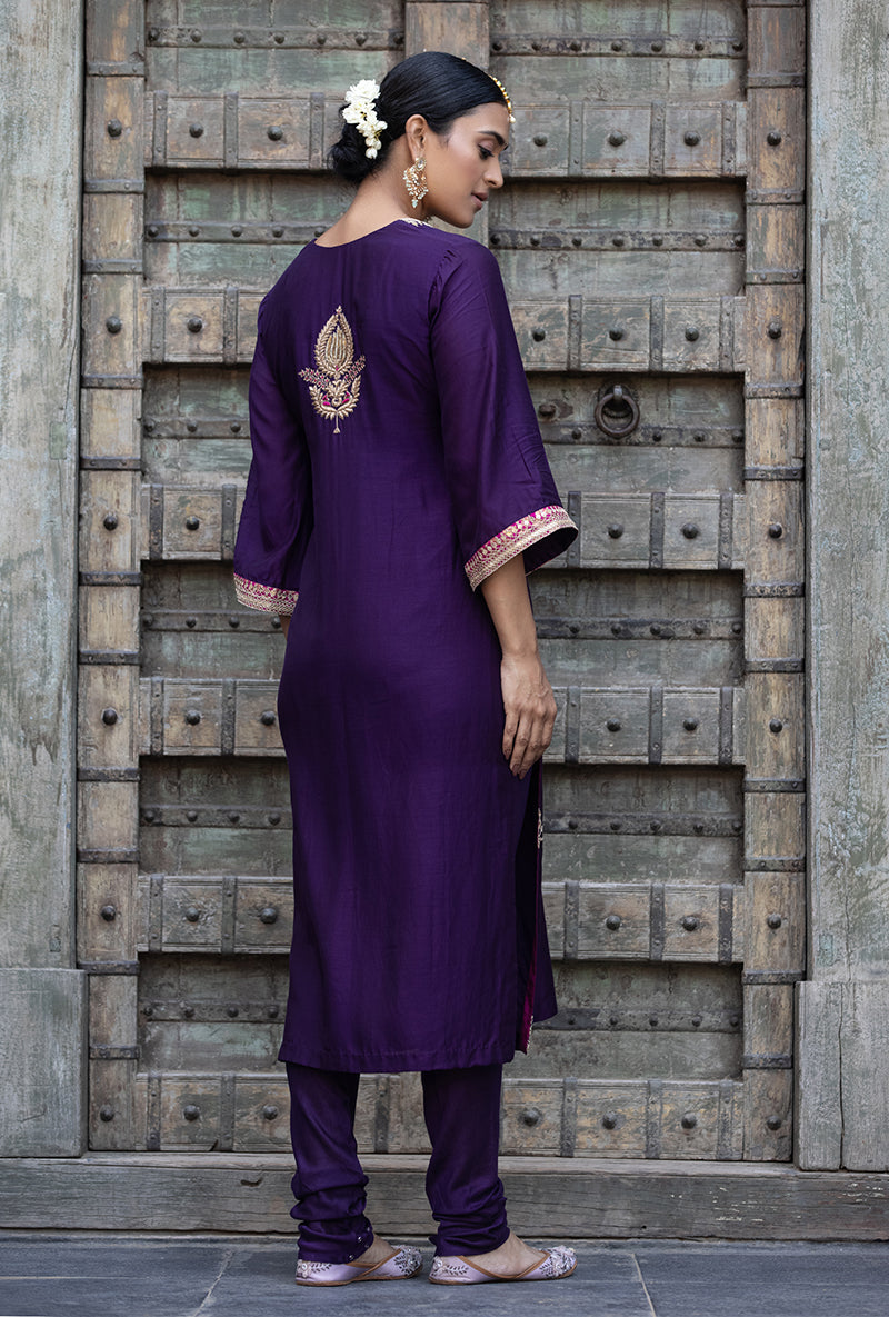 Purple Jhoomar Zara Kurta Set