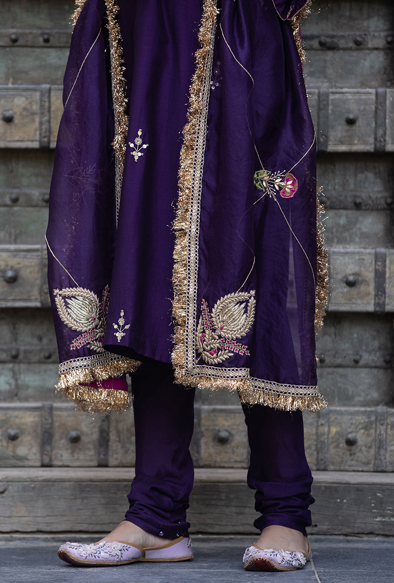 Purple Jhoomar Zara Kurta Set