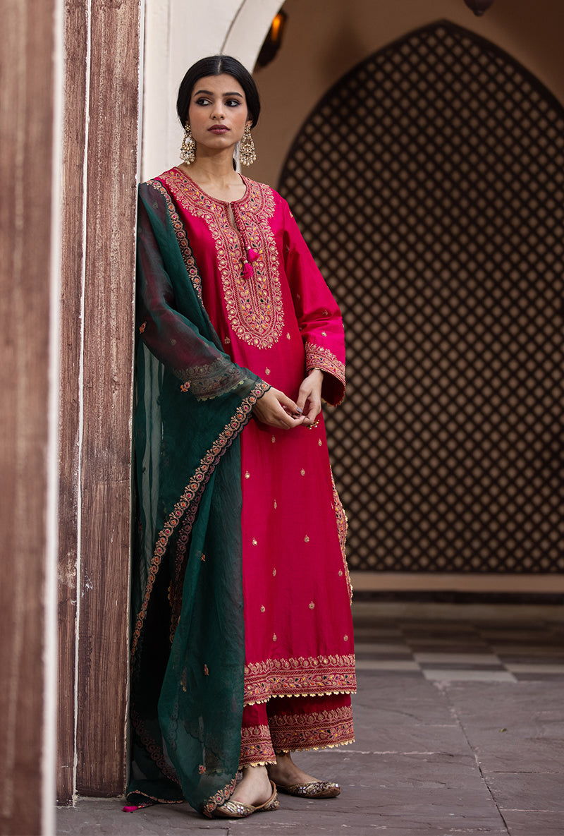 Rani Heavy Marodi Long Ulfat Kurta Set