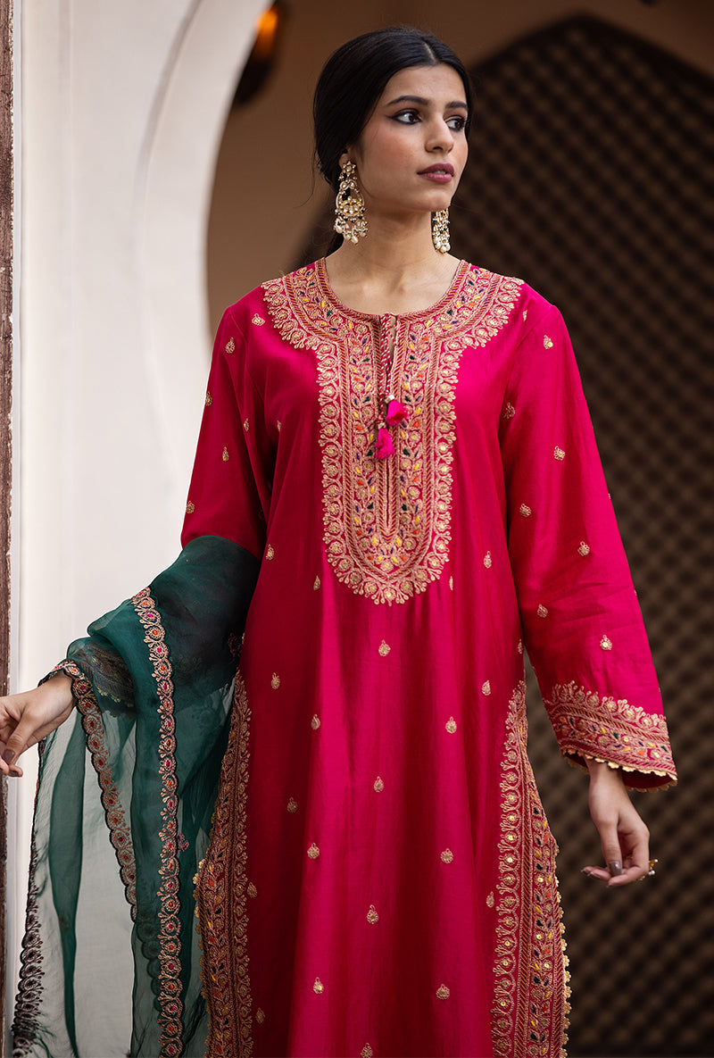 Rani Heavy Marodi Long Ulfat Kurta Set