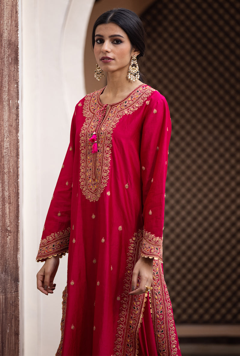 Rani Heavy Marodi Long Ulfat Kurta Set