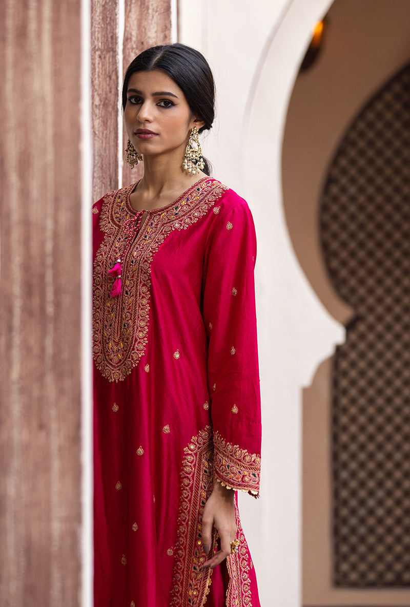 Rani Heavy Marodi Long Ulfat Kurta Set