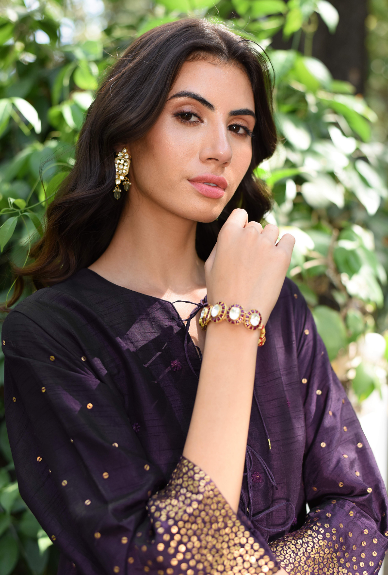 Purple Gold Tikki Set