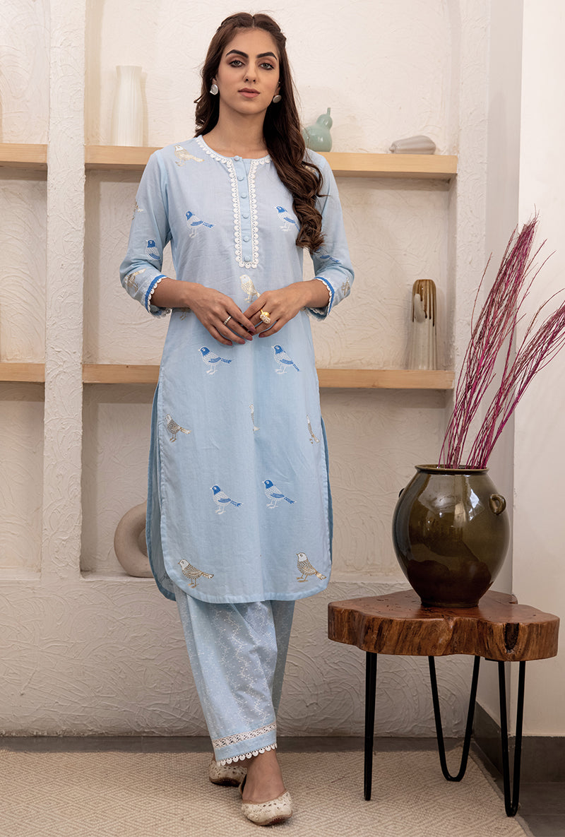 Blue Pihu Salwar Kurta Set
