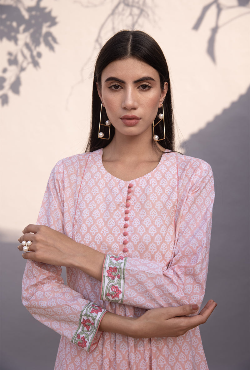 Peach Gather Maya Kurta Set