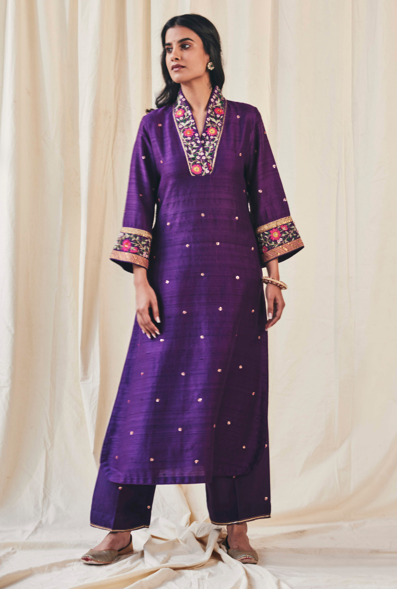 Light Royal Purple Meera Kurta