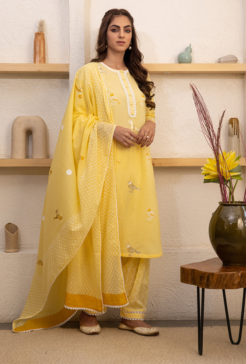 Yellow Pihu Salwar Kurta Set