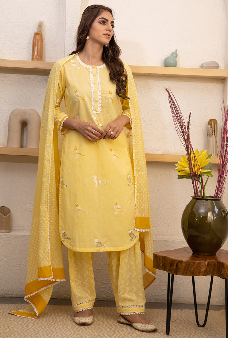 Yellow Pihu Salwar Kurta Set