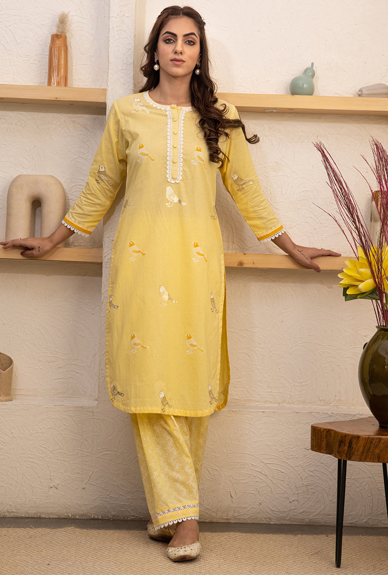 Yellow Pihu Salwar Kurta Set
