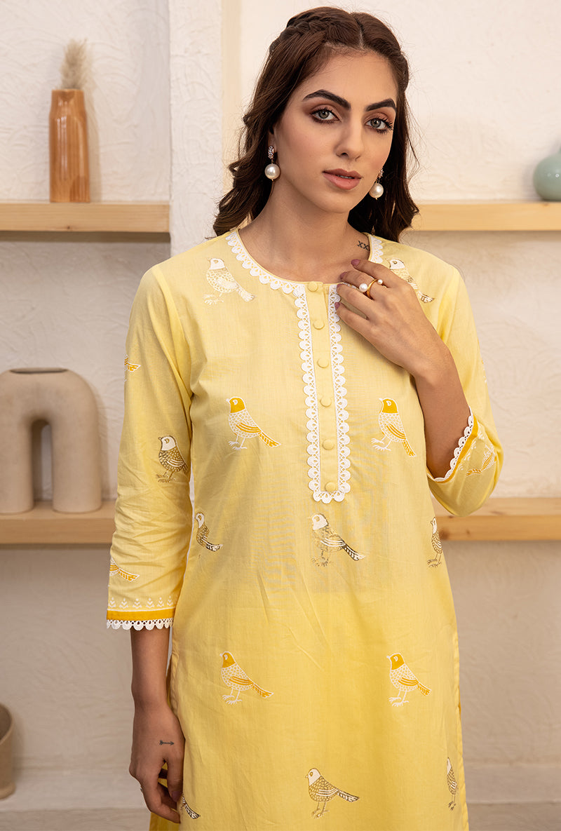 Yellow Pihu Salwar Kurta Set