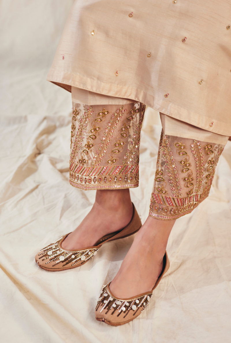 Beige Noor Farshi Meera Kurta
