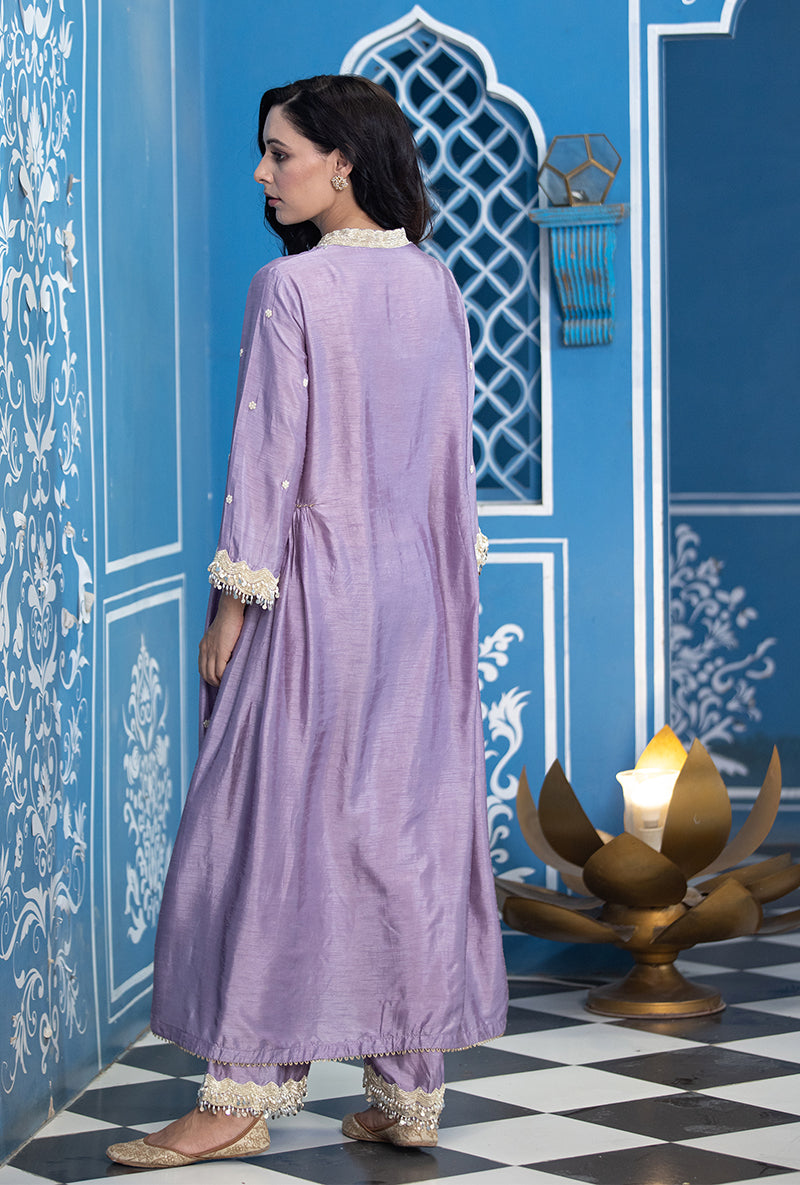 Lavender Overlap Ameera Kurta Set
