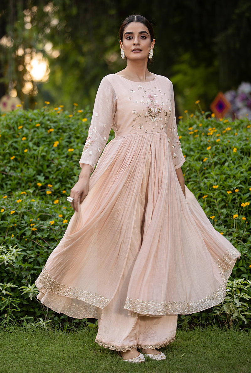 Pink Pearl Single Motif Kurta Set