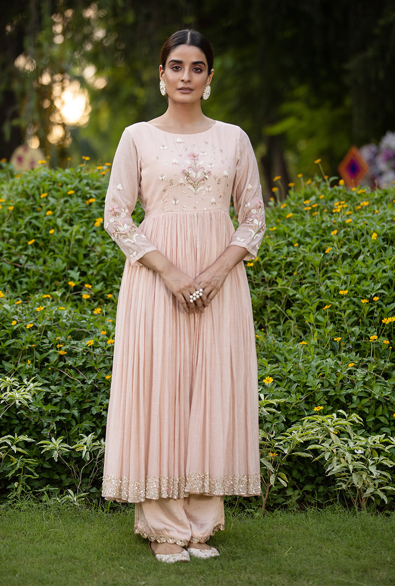 Pink Pearl Single Motif Kurta Set