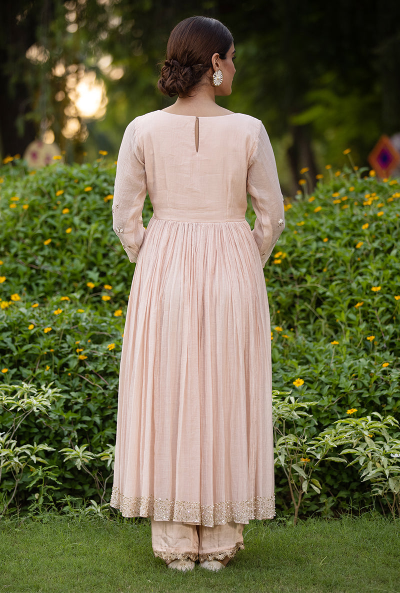Pink Pearl Single Motif Kurta Set