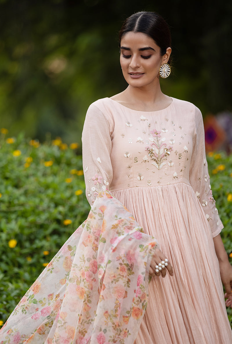 Pink Pearl Single Motif Kurta Set