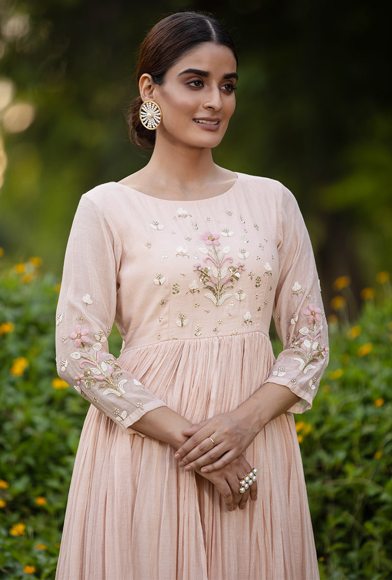 Pink Pearl Single Motif Kurta Set