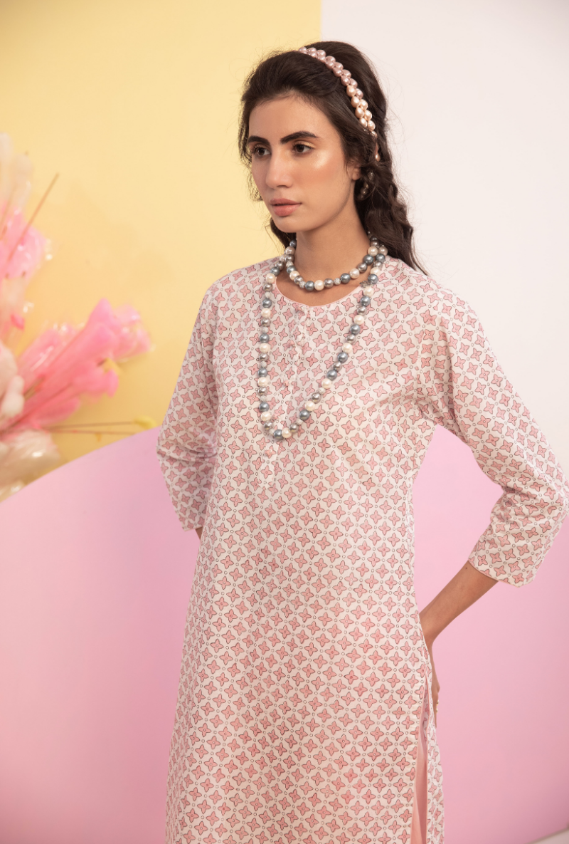 Pink Cotton Candy Salwar Kurta Set