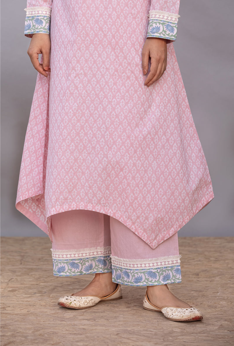 Pink High Low Maya Kurta Set