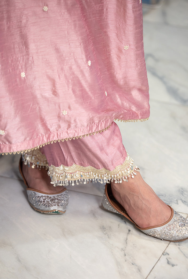 Pink Overlap Ameera Kurta Set