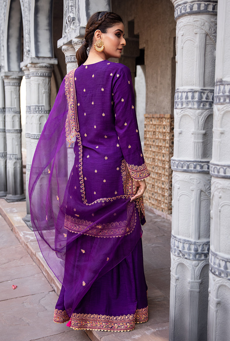 Purple Gharara Ulfat Set
