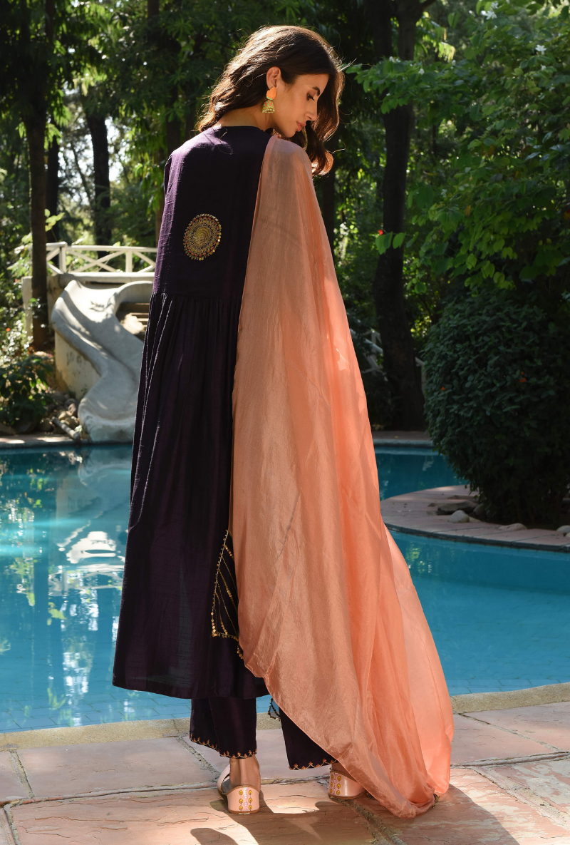 Purple Mandala Kurta Set