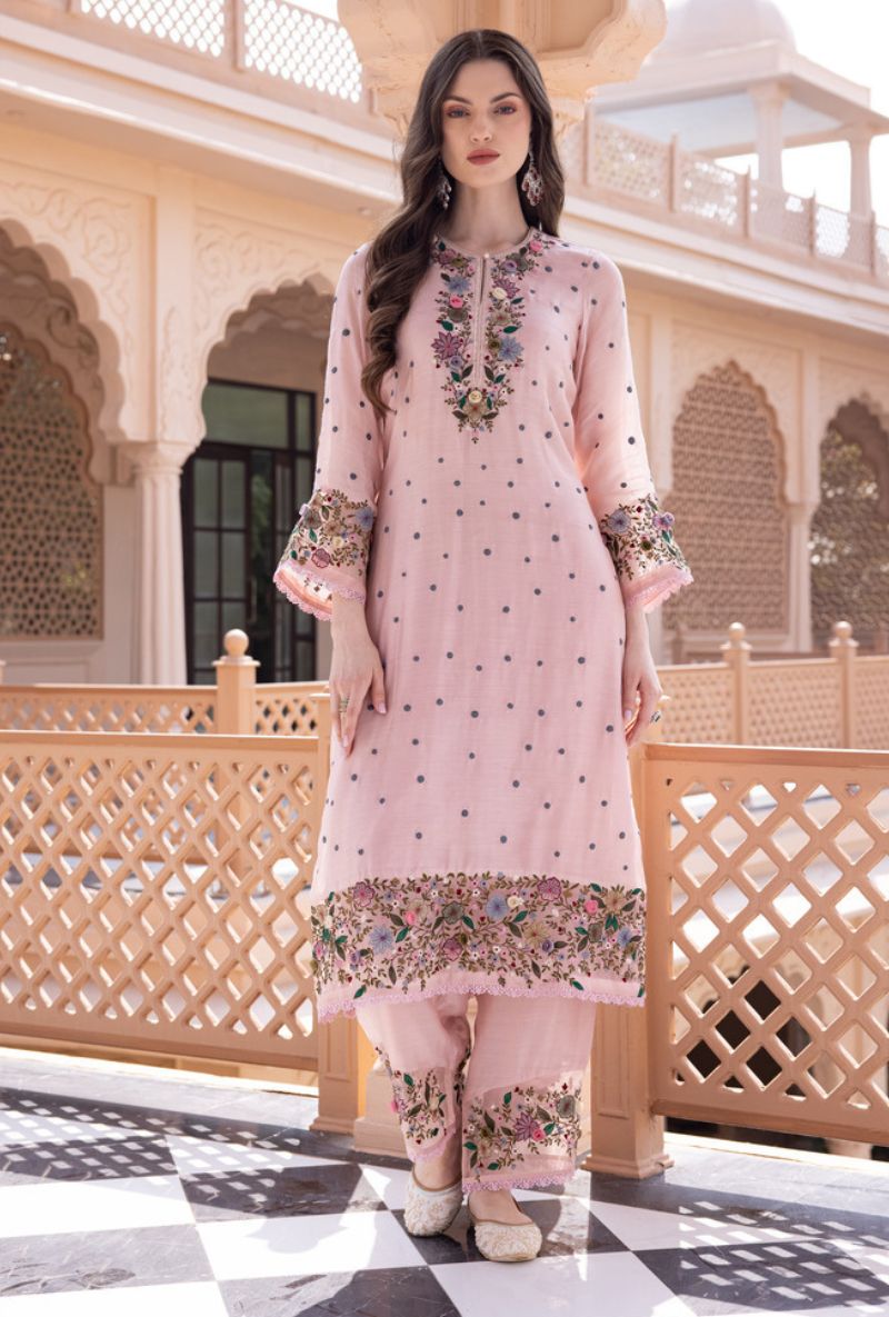 Pink Orchid Long Sahiba Kurta Set