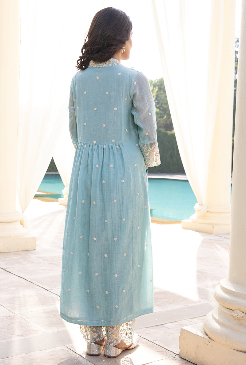 Blue Dori Paisley Aafreen Kurta Set