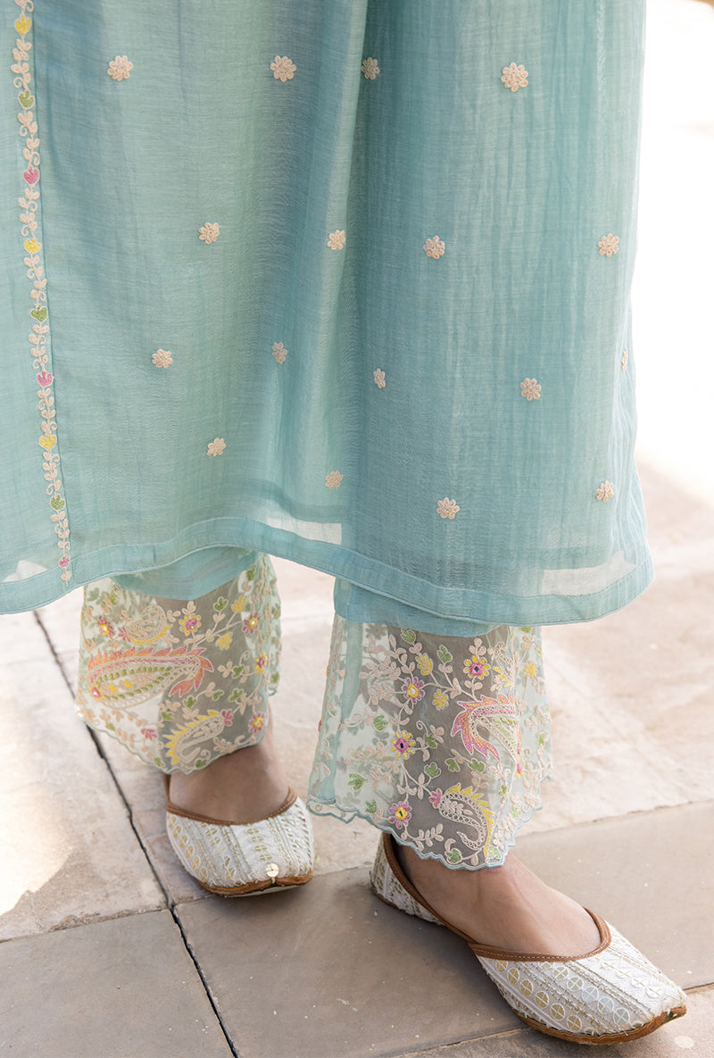 Blue Dori Paisley Aafreen Kurta Set