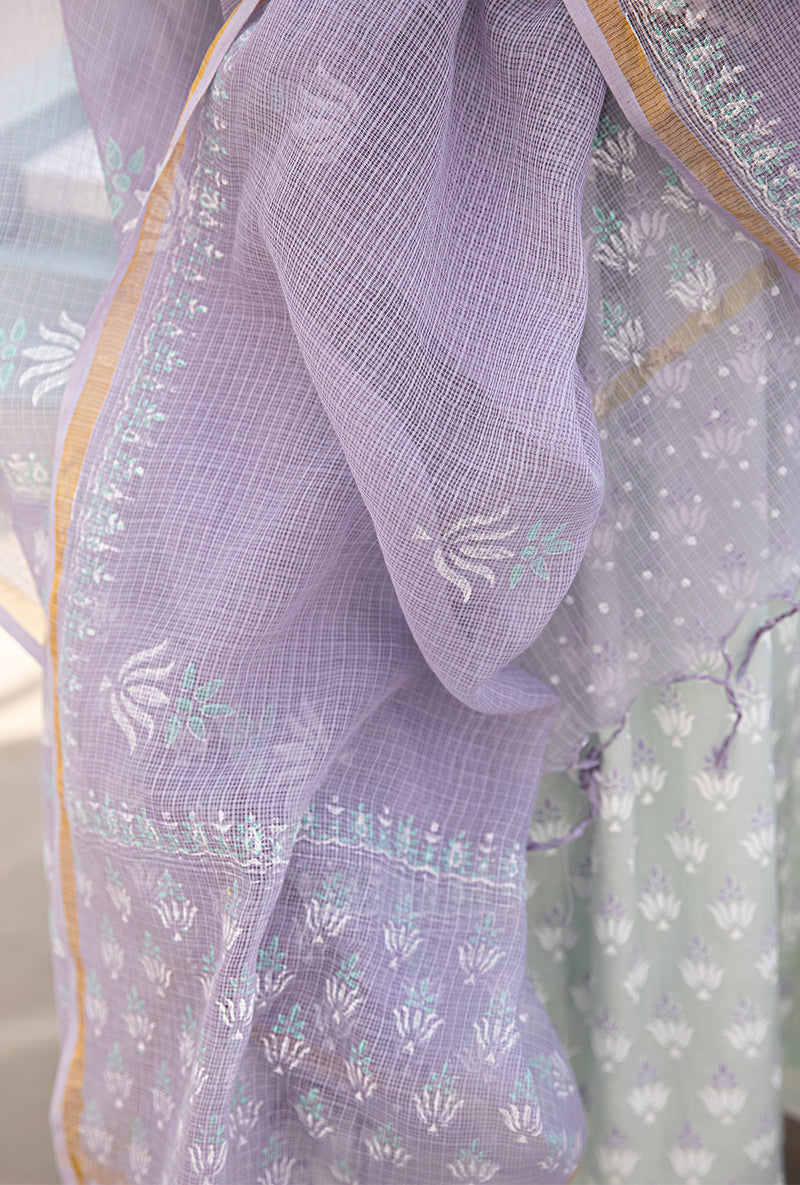 Mint Green Front Pleat Aisha Kurta Set