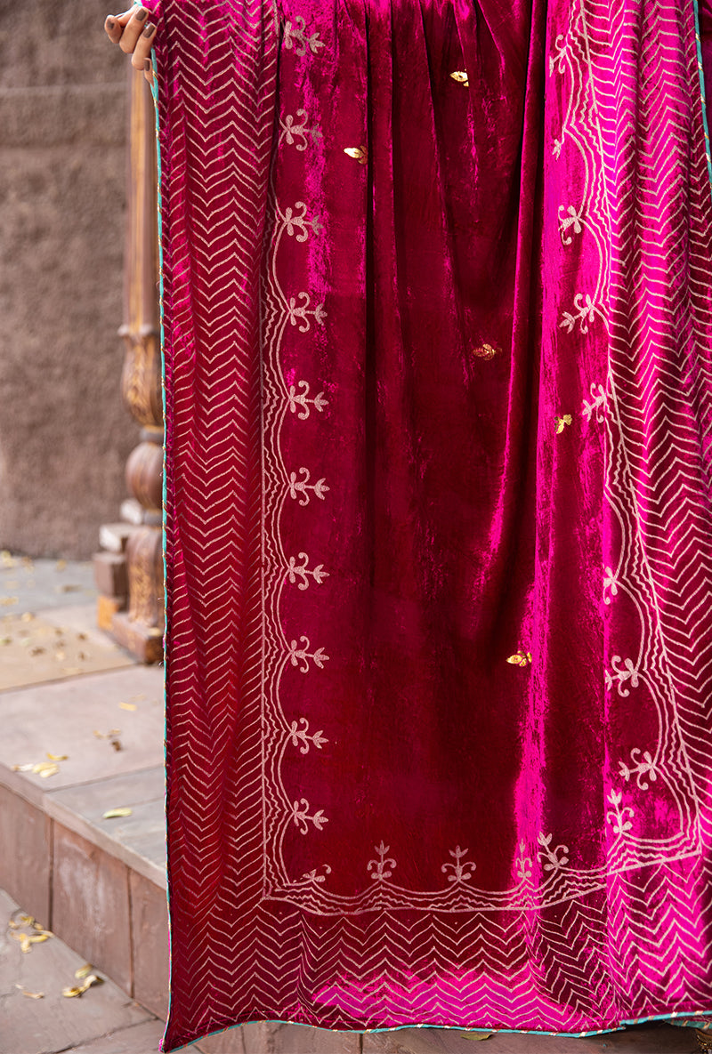 Rani Leaf Embroidery Ruhaani Kurta Set