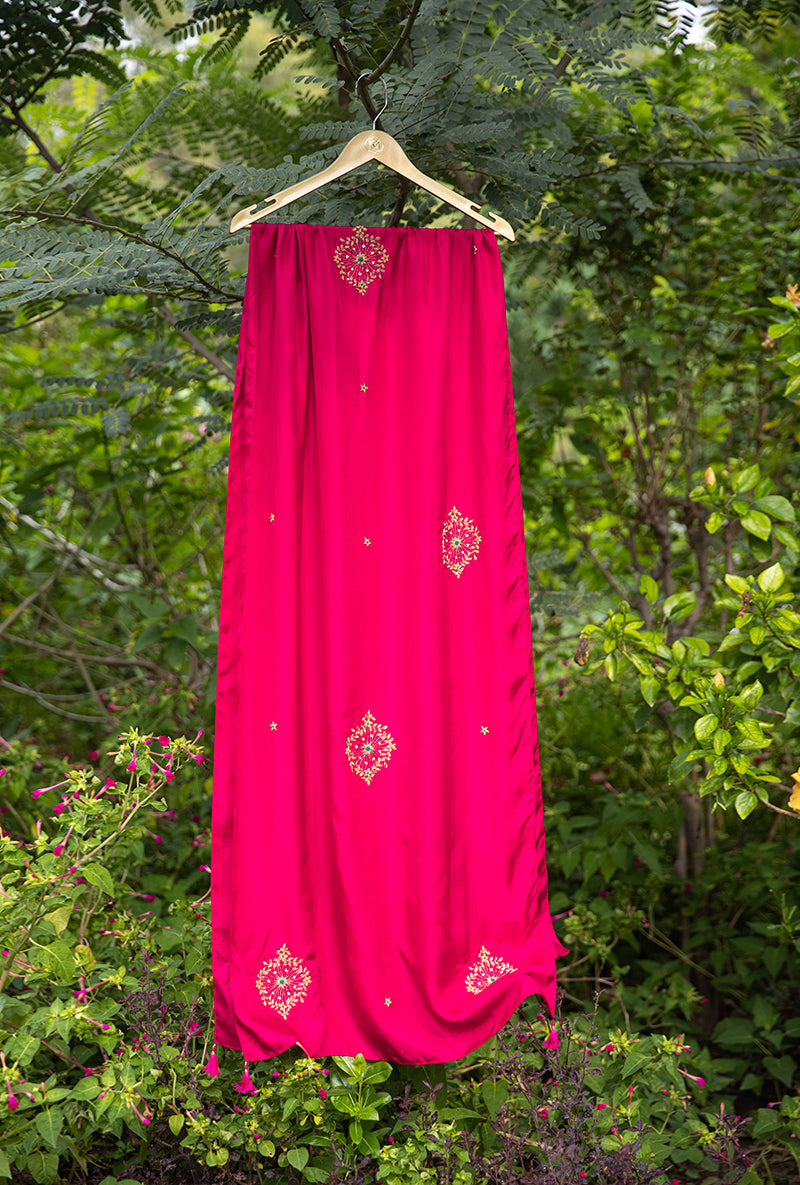 Deep Purple Zardozi Sitara Husna Kurta Set