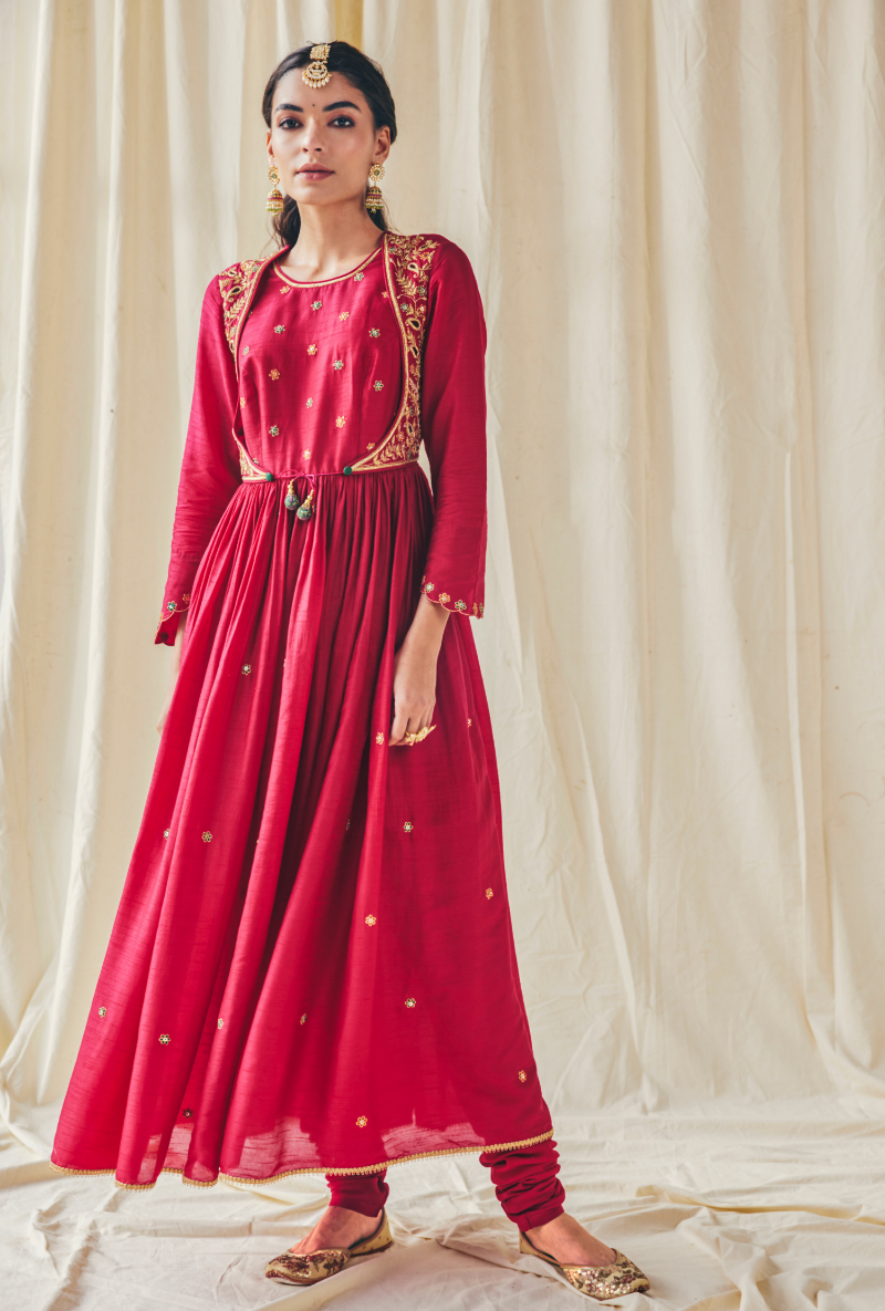 Pink Kairi Meera Anarkali Set