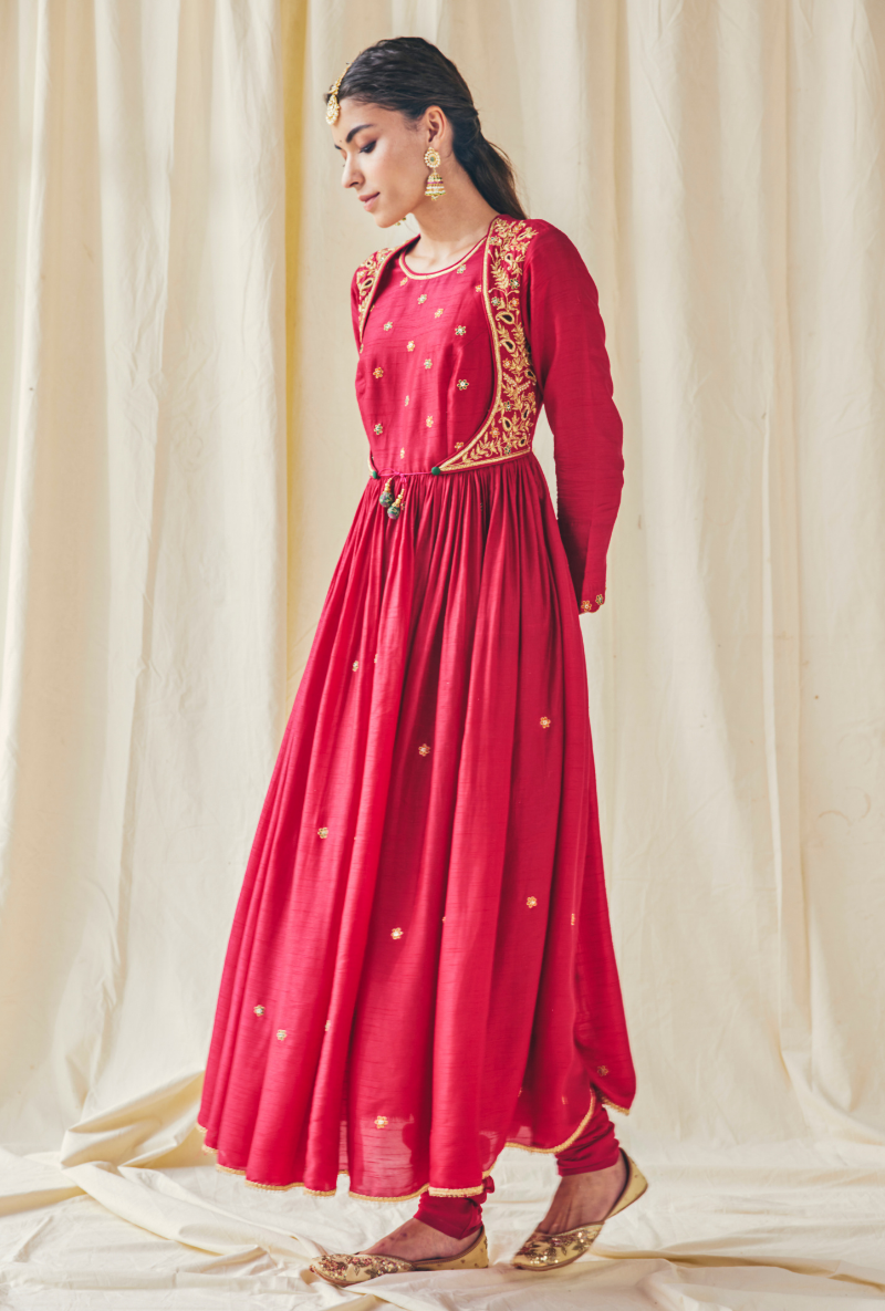 Pink Kairi Meera Anarkali Set 