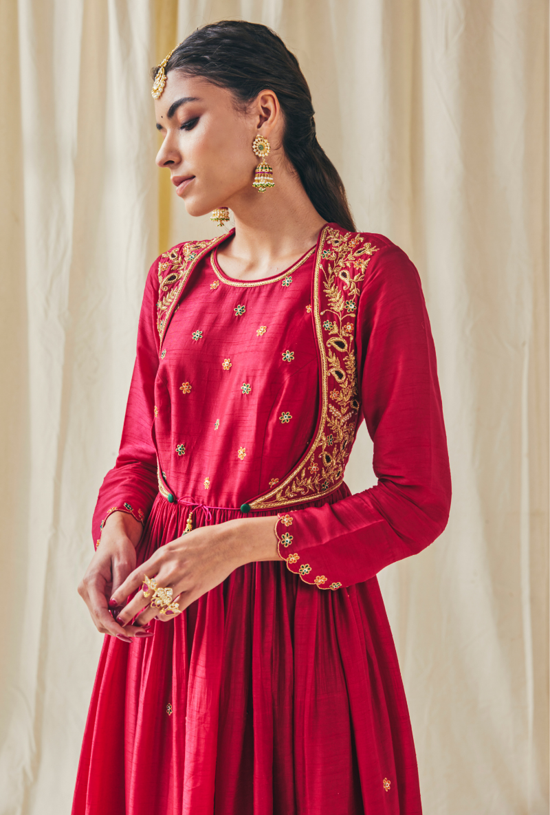 Pink Kairi Meera Anarkali Set