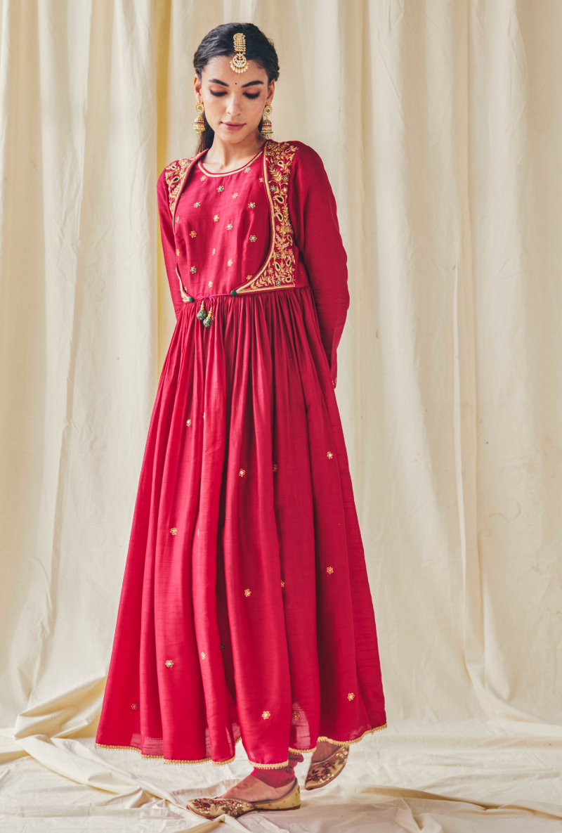 Pink Kairi Meera Anarkali Set