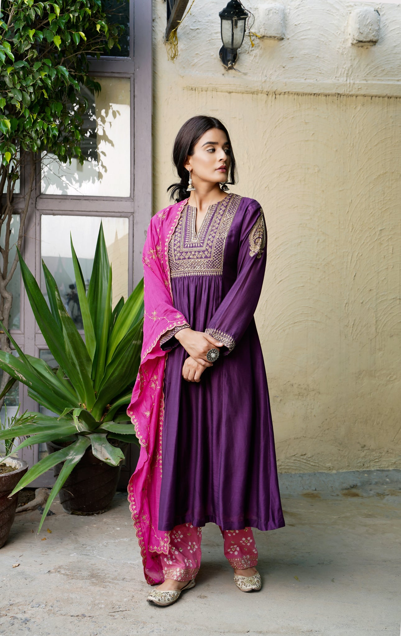 Purple Gold Noor Set