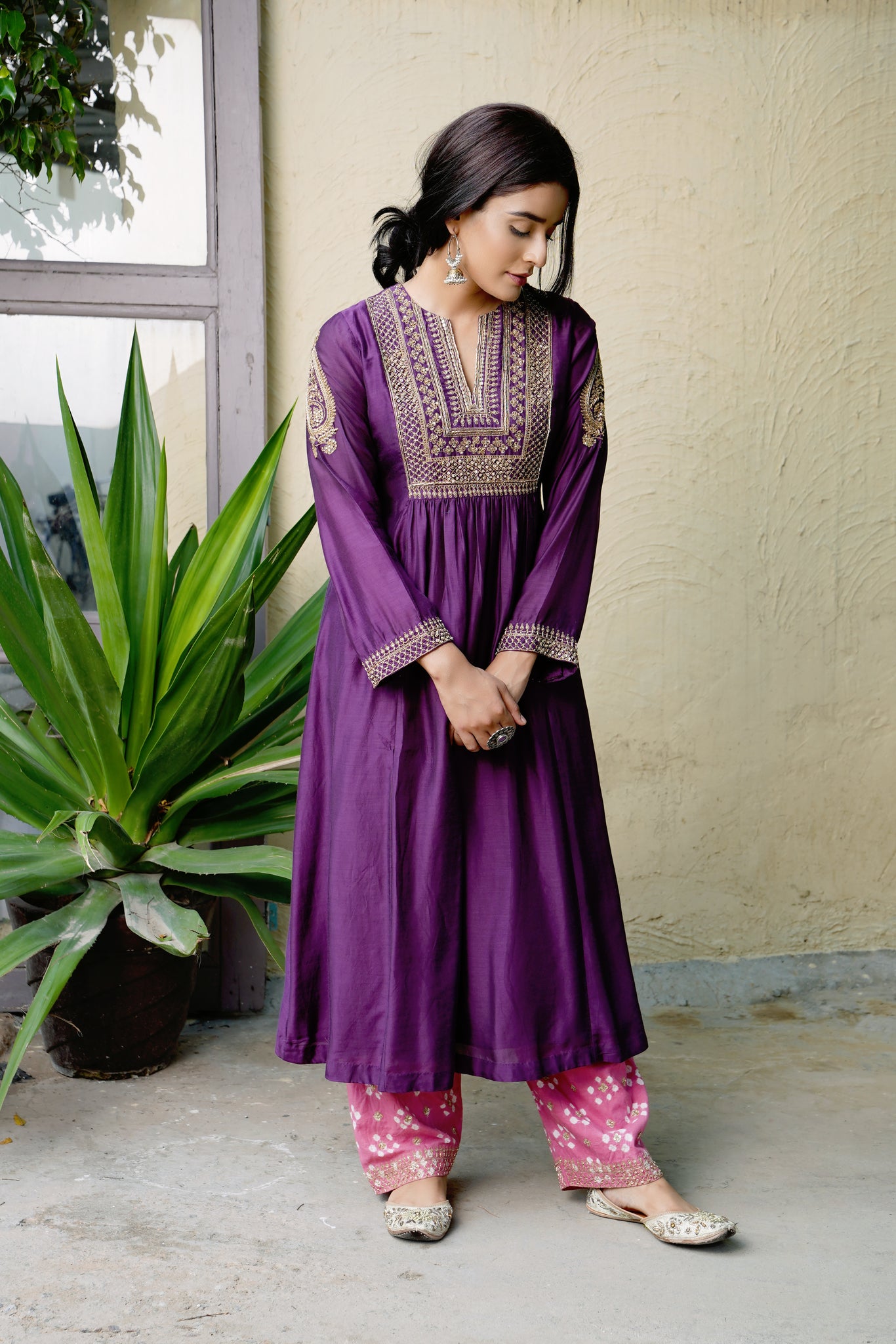 Purple Gold Noor Set