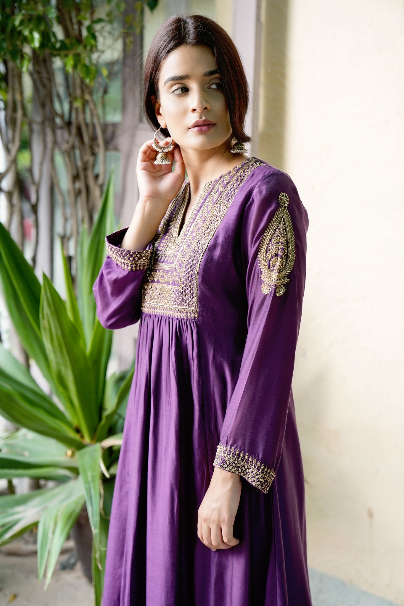 Purple Gold Noor Set