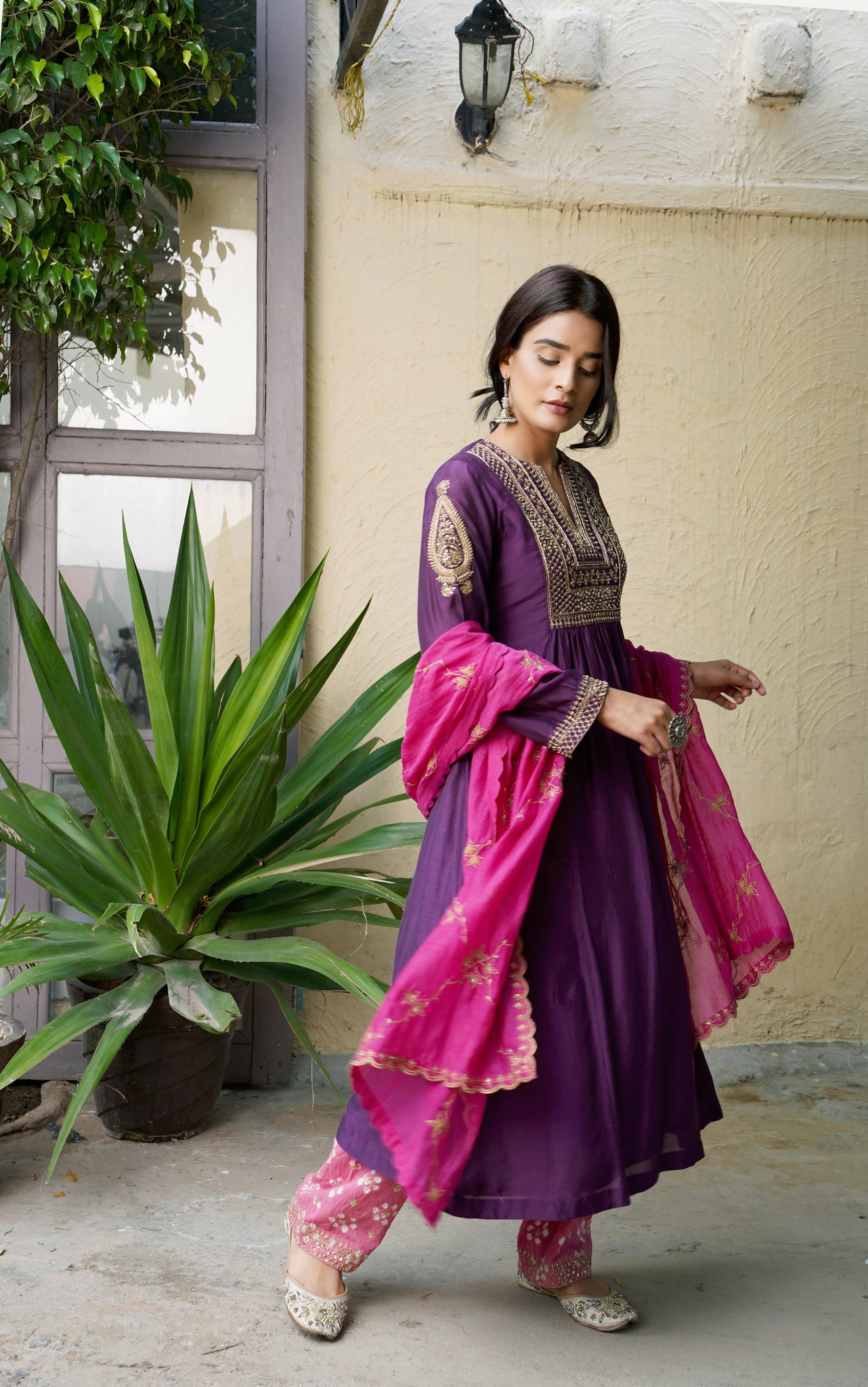 Purple Gold Noor Set