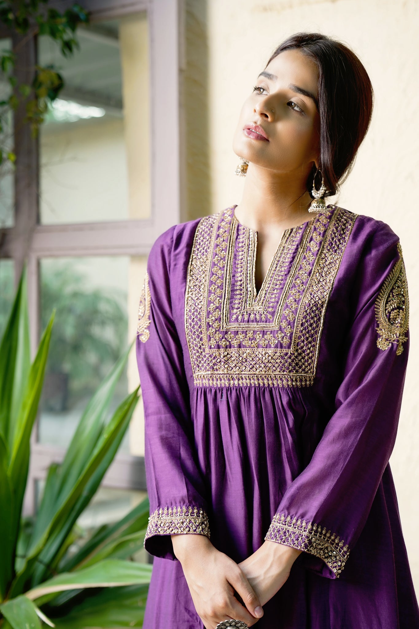 Purple Gold Noor Set